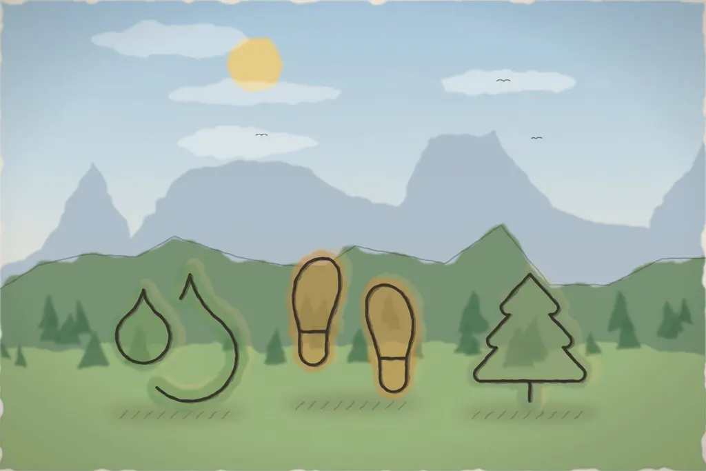 Drumeție în familie spre Cascada Urlătoarea (ilustrație)